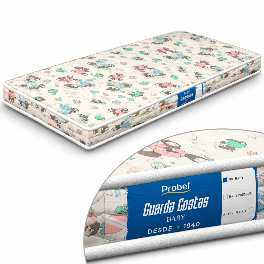 Colchão Berço Probel Impermeável Antiácaro Antifungo Inmetro 60x130 E 70x130