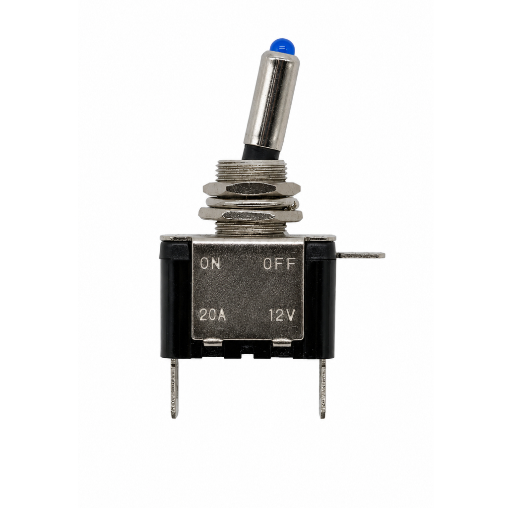 Chave Botão Caça Liga/Desliga ASW-07D Tic Tac 12V 20A LED Azul 3t