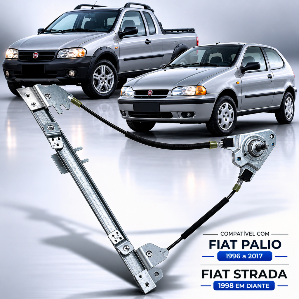 Máquina Vidro Manual Palio 2 Portas Strada 1996 a 2017