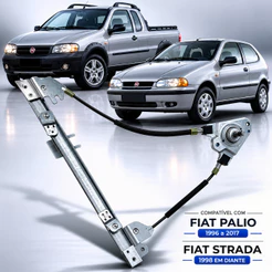 Máquina Vidro Manual Palio 2 Portas Strada 1996 a 2017