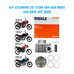 Kit Cilindro Motor Camisa Pistão e Anéis Titan Fan Bros Start Cargo 160 2015 até 2025