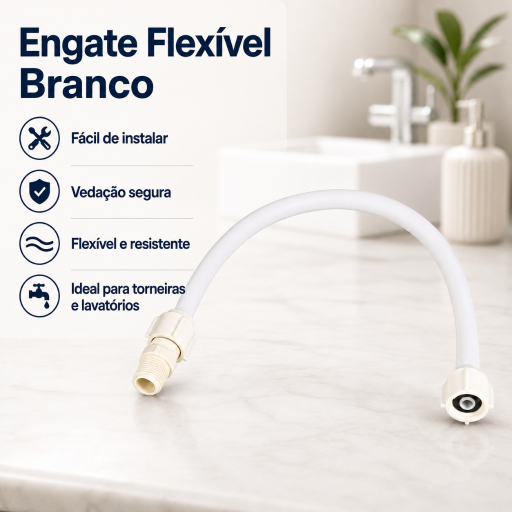 Kit Com 5 Engate Rabicho Flexível 1/2" X 100cm 745 Krona · foto 2