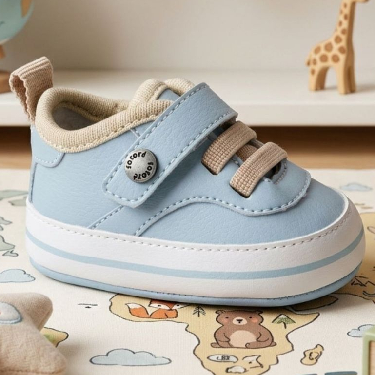 Tênis Casual Baby Menino com Elástico Branco Outono Inverno - FOFOPÉ