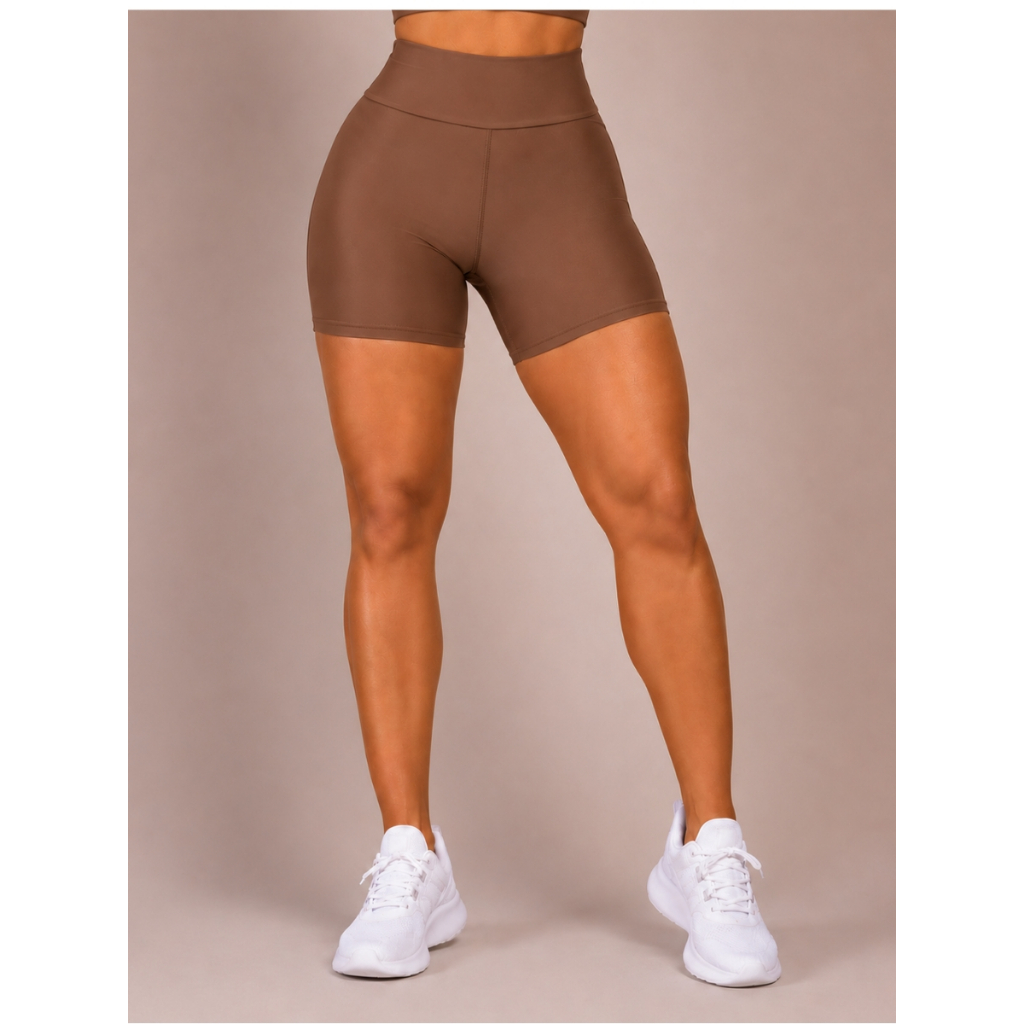 1 Short Básico Fitness Feminino Roupas Para Academia Suplex Liso Estampado B09