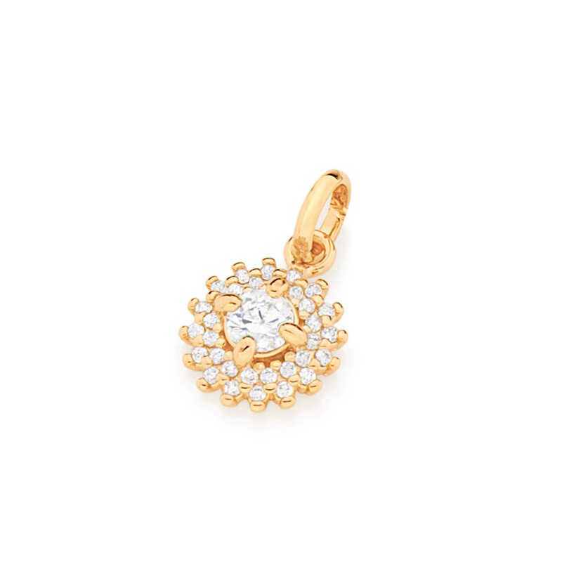 pingente flor cravejada rommanel 542112