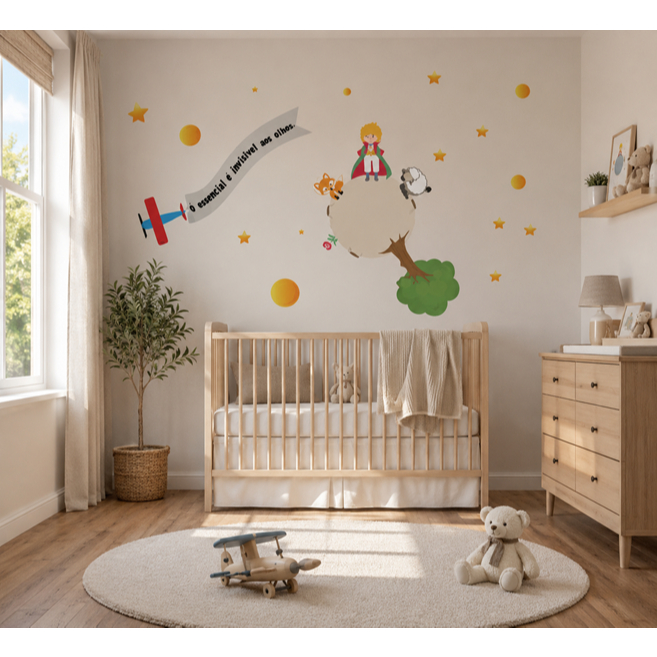 Adesivo Parede Pequeno Príncipe Papel Parede Pequeno Príncipe Decoração Infantil