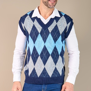 Colete Masculino Tricô Decote V Quente Inverno - 20291