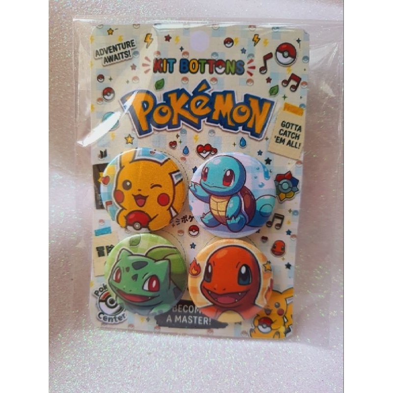 kit Bottons Pokemon