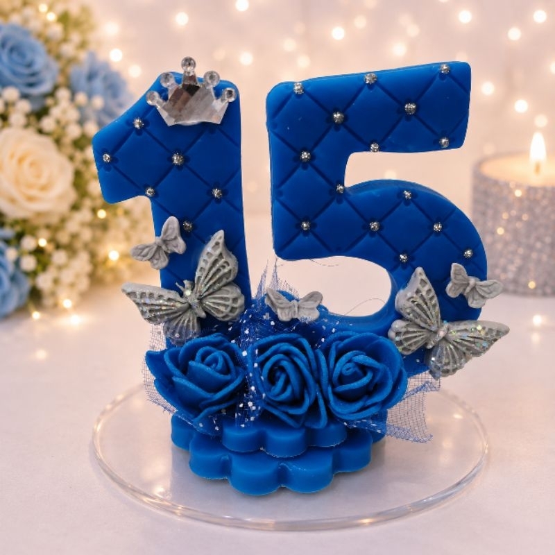 (Novo modelo) Vela Debutante/Vela 15 anos de Biscuit/Vela 15 anos em Biscuit