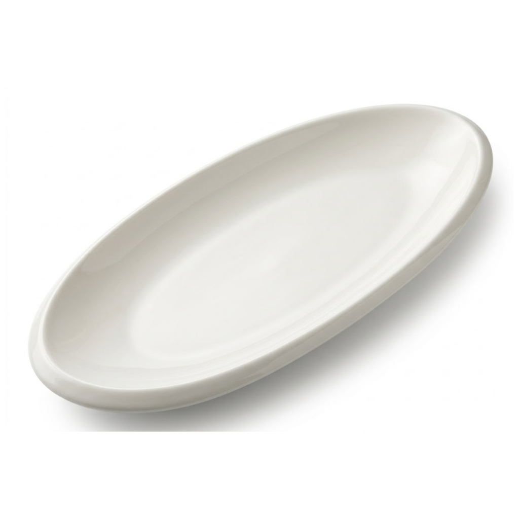 Travessa Branca Oval Premium Melamina 45,5cm Para Buffet