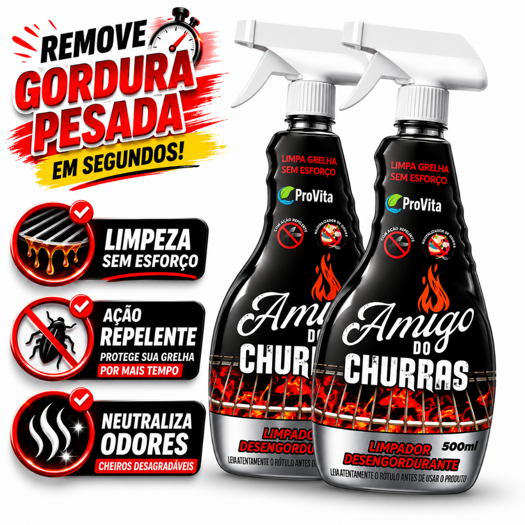 Limpa Grelha Churras Desengordurante Churrasqueira Spray Limpeza Fogão Grill Forno Coifa Air Fryer