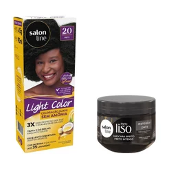 Kit Preto Light Color 2.0 + Máscara Matizadora Meu Liso 300g