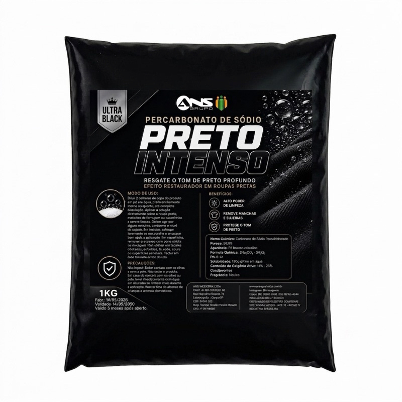Percarbonato de sódio para roupas pretas 1kg