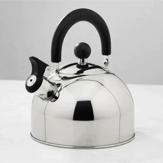 Chaleira Em Aço Inox Com Tampa E Apito 2 Litros Café Chá