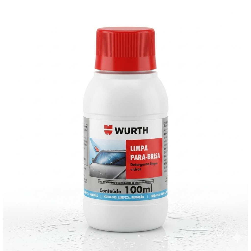 Limpa Para Brisa Wurth 100ml Fluido Detergente Liquido Limpeza de Parabrisa Carro Automotivo