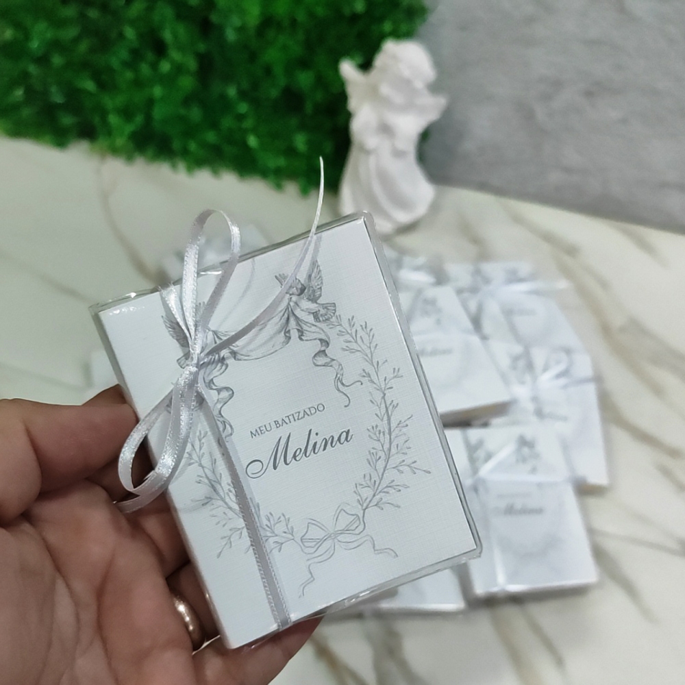 05 unds - Lembrancinha Mini Biblia Salmos Personalizada, Batizado, Primeira Eucaristia, Crisma