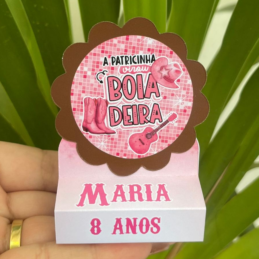 Porta Bis Duplo BOIADEIRA Ana Castela | Lembrancinhas personalizadas | Mimos | Aniversário infantil