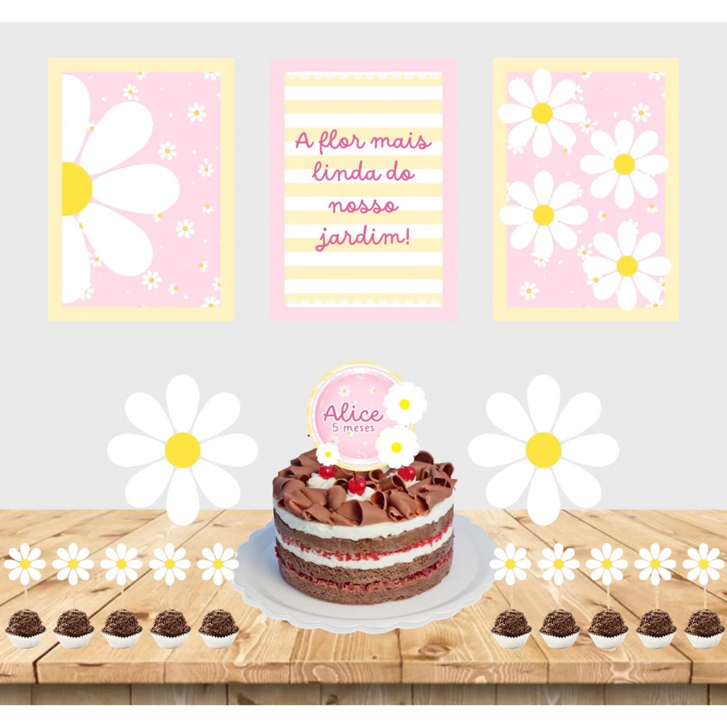 Kit festa em casa personalizado fazemos todos os temas Margarida