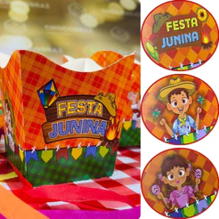 10 CACHEPO PIPOCA FESTA JUNINA 9X9X7CM 61.1 ( FESTA JUNINA 2026 ) (CHOCO)