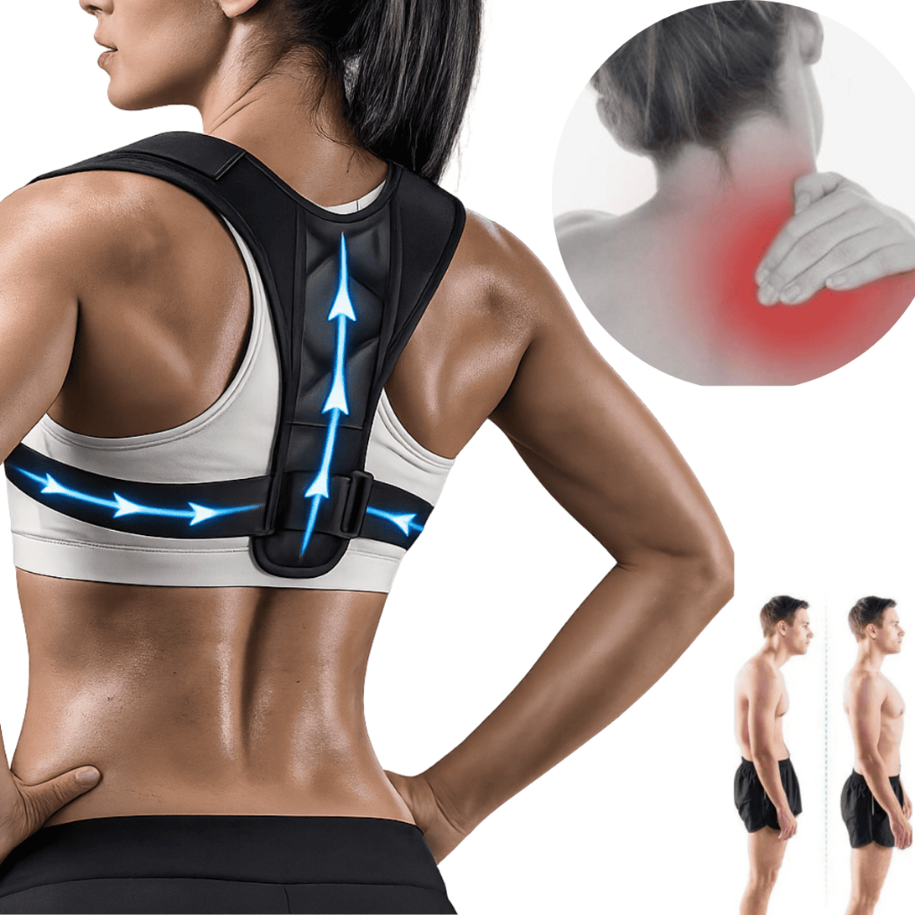 Corretor Postural Para Coluna Colete Cervical Alinha Postura