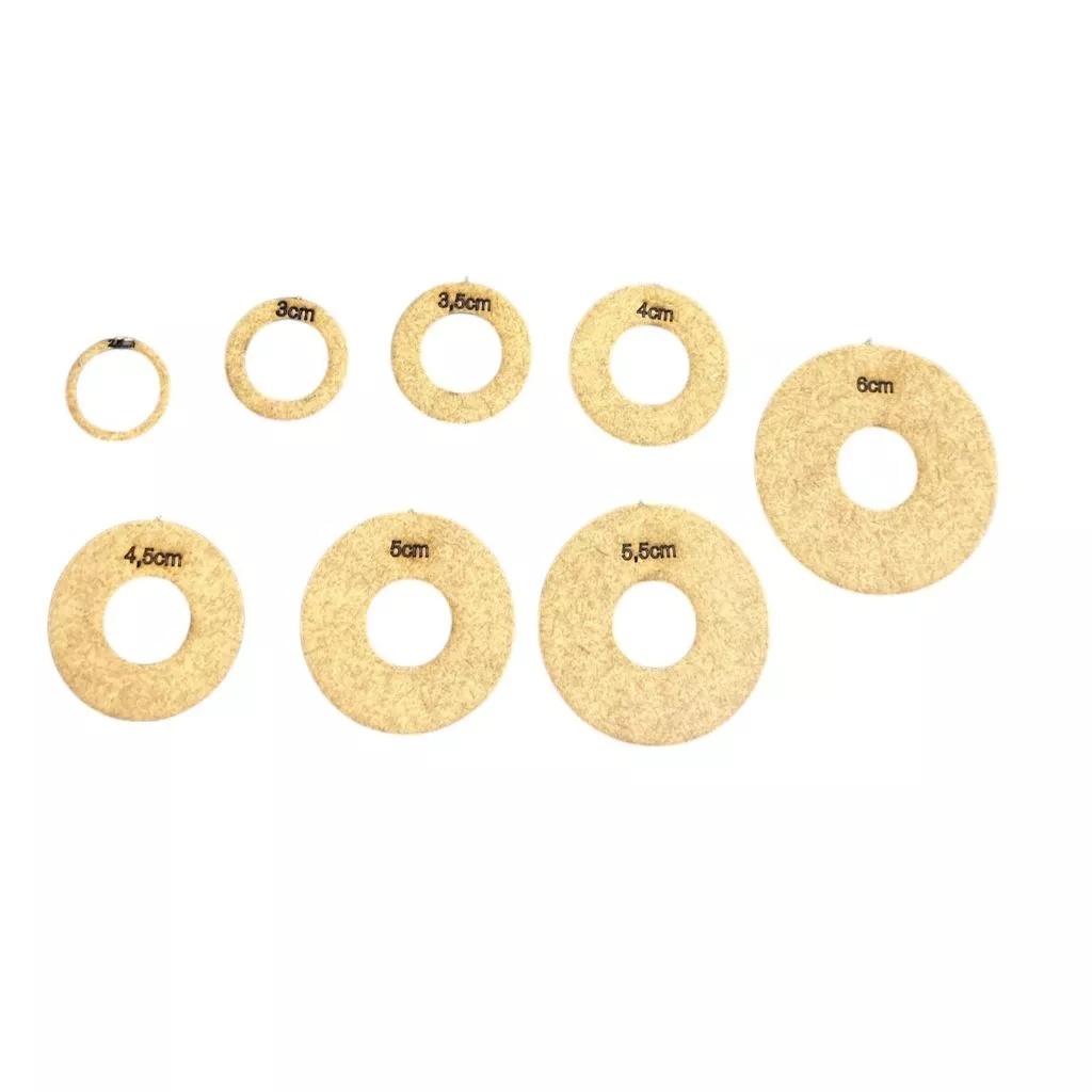 Kit Gabaritos para Cortador Circular KW-triO 8 Círculos de MDF para Adesivos Papel e Tags