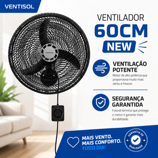 Ventilador Oscilante de Parede Ventilador Turbo Ventilador Grande Ventisol Ventilador 50cm Silencio