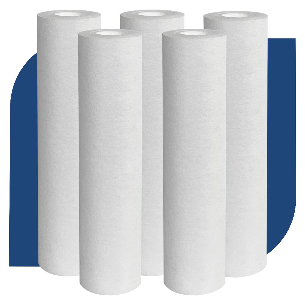 5 Refil Filtro Caixa D'água Cavalete Pp Liso 9 3/4 50 Micras