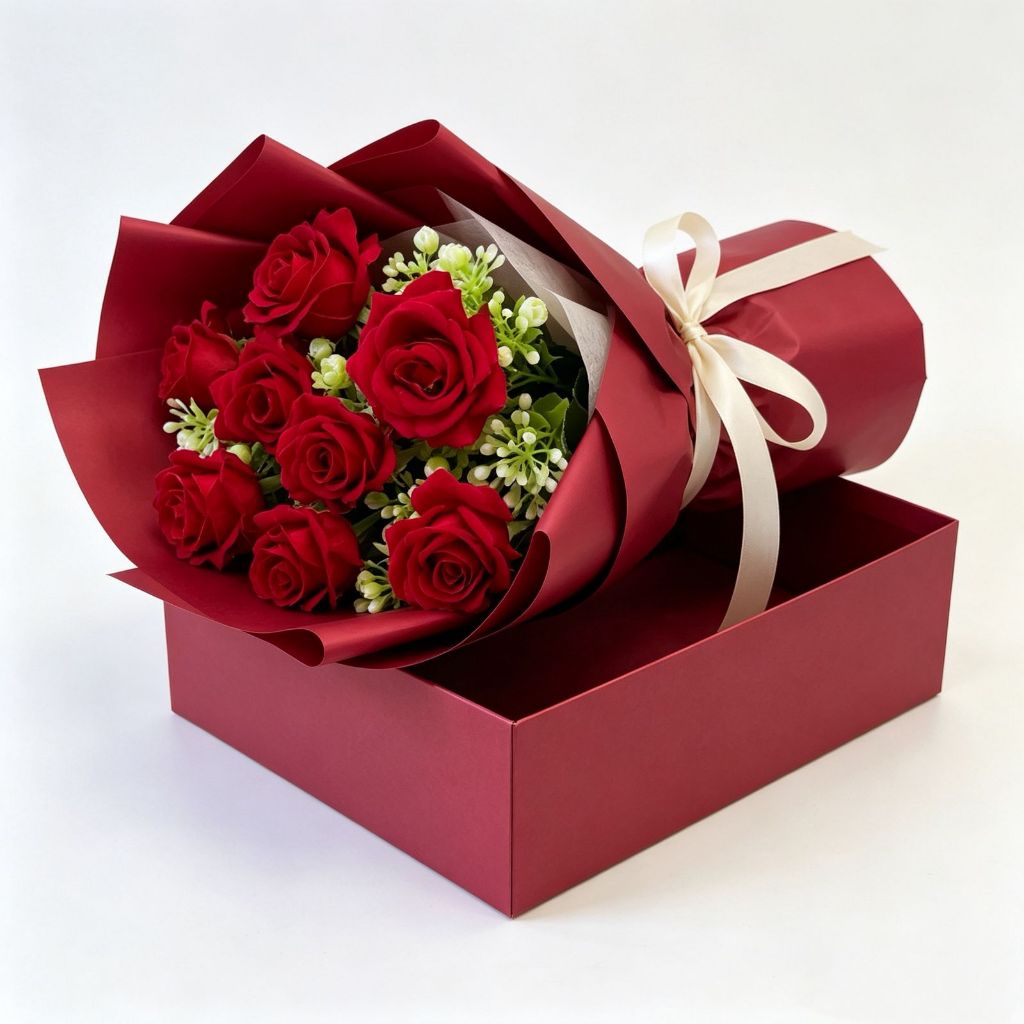 Rosas Artificiais Vermelhas Decoração Enfeite Casa 7/6/5 flores Ou 1 flor