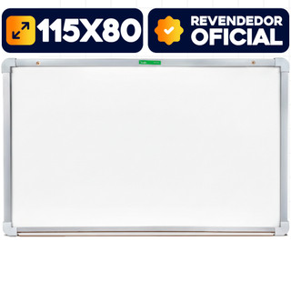 Quadro Branco 120x90cm Lousa Branca Moldura MDF Soft Alumínio Souza Para Escritórios