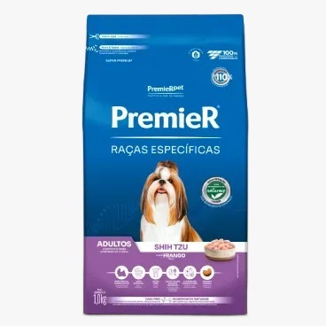 Ração Premier Shih Tzu Adultos Frango Raças Específicas 1 Kg