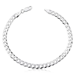 Pulseira Masculina Italiana Grumet Escama 5mm De Prata 925