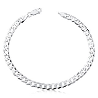 Pulseira Masculina Italiana Grumet Escama 5mm De Prata 925