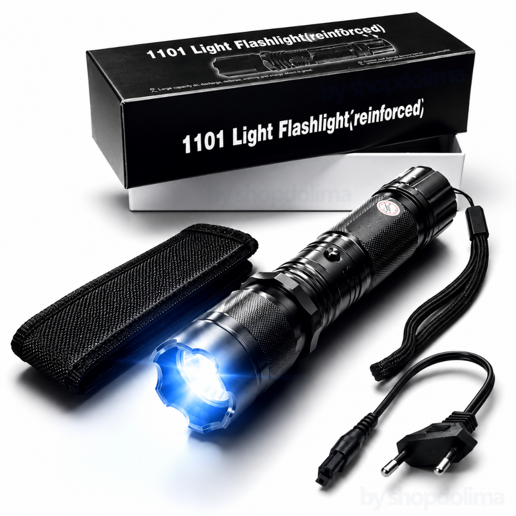 Lanterna tática LED Portátil USB recarregável e iluminação com alta potência