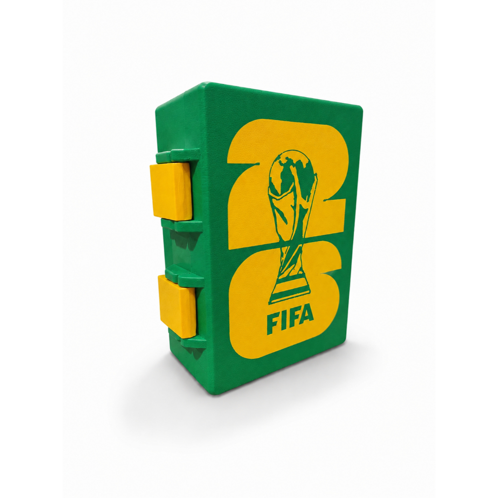 Caixa Porta Figurinha Organizadora Copa do Mundo 2026 Case Trocas Coleção Album da Copa