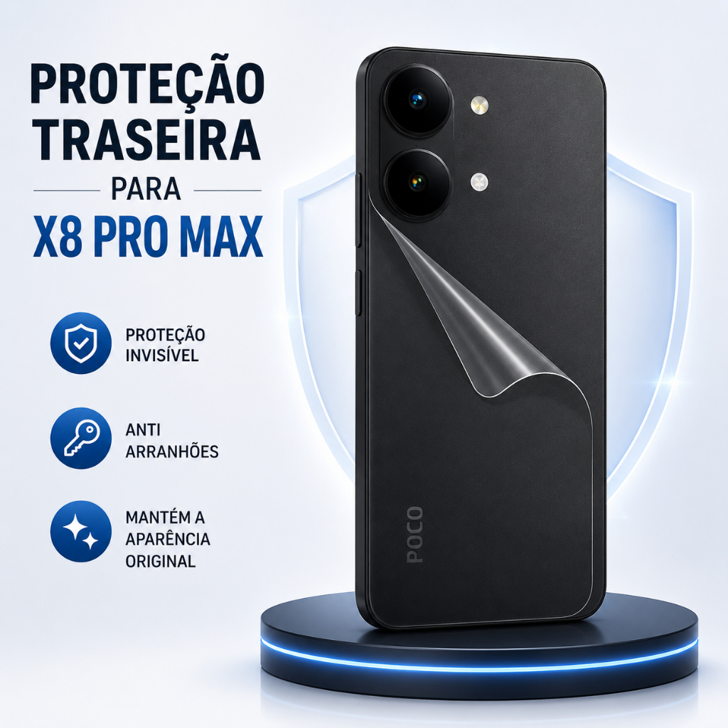 Película Traseira Para Xiaomi Poco X8 Pro Max - Proteção Traseira em Hidrogel Premium
