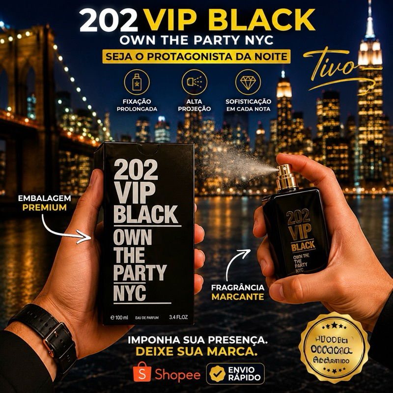 Black 212 VIP - Perfume Masculino Kit (2 Unidades)