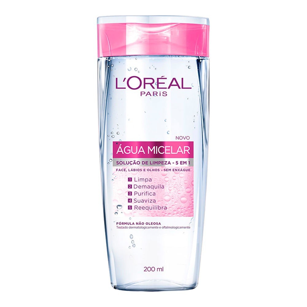 Água Micelar L’Oréal Paris 5 em 1 200ml – Demaquilante Facial