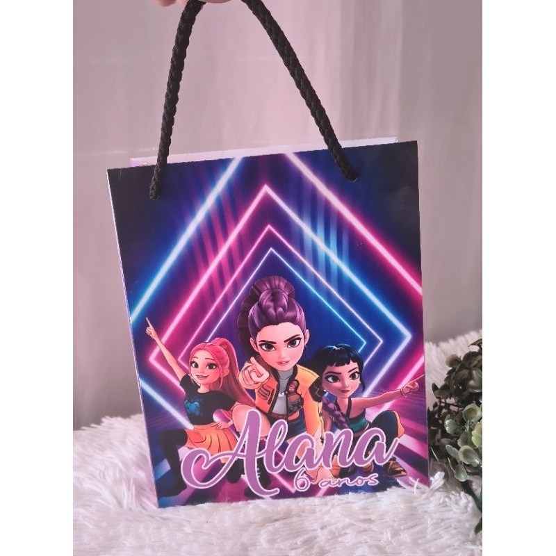 🌟 Sacolinhas Personalizadas P  para Festa | Guerreira do  k-Pop | Lembrancinhas Exclusivas |sacolinhas festa🌟