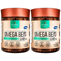 Kit 2x Omega Beat Nutrify 60 Capsulas Selo Ifos EPA DHA e Vitamina E
