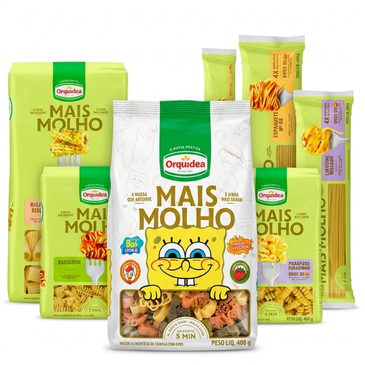 Macarrão Massa Orquídea Radiador linguini rigatone parafuso espaguete Mais Molho bob esponja + 400g