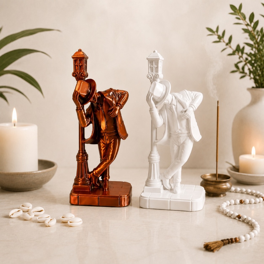 Estátua Zé Pilintra Umbanda - Imagem Escultura Decorativa Entidade Espiritual 18cm