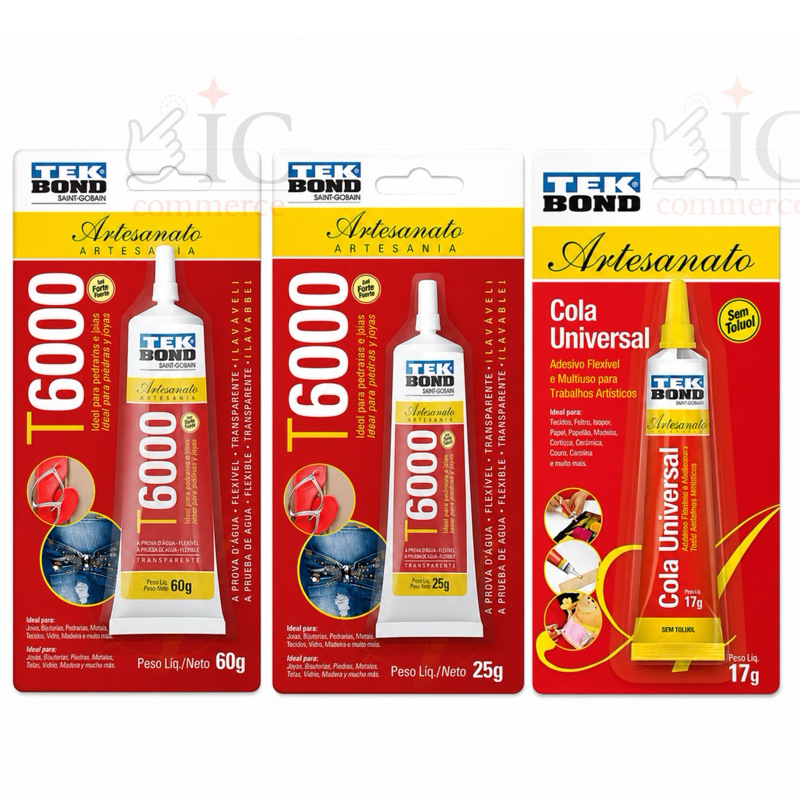 Adesivo Cola Para Artesanato T6000 ou Permanente TekBond