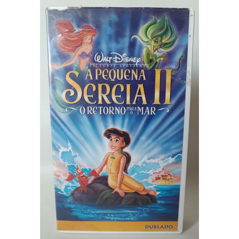 VHS A Pequena Sereia II O Retorno Para O Mar Dublado Walt Disney filme desenho infantil fita clássico colecionador
