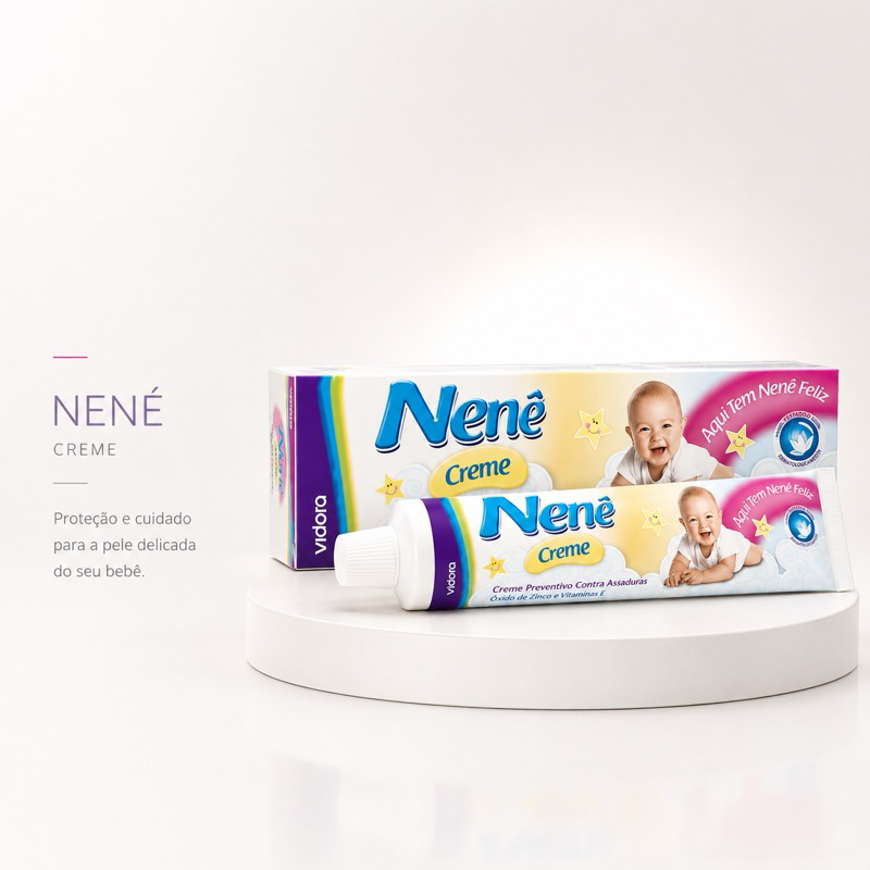 Creme Assadura Bebê Nenê Creme 45g Vidora Óxido de Zinco