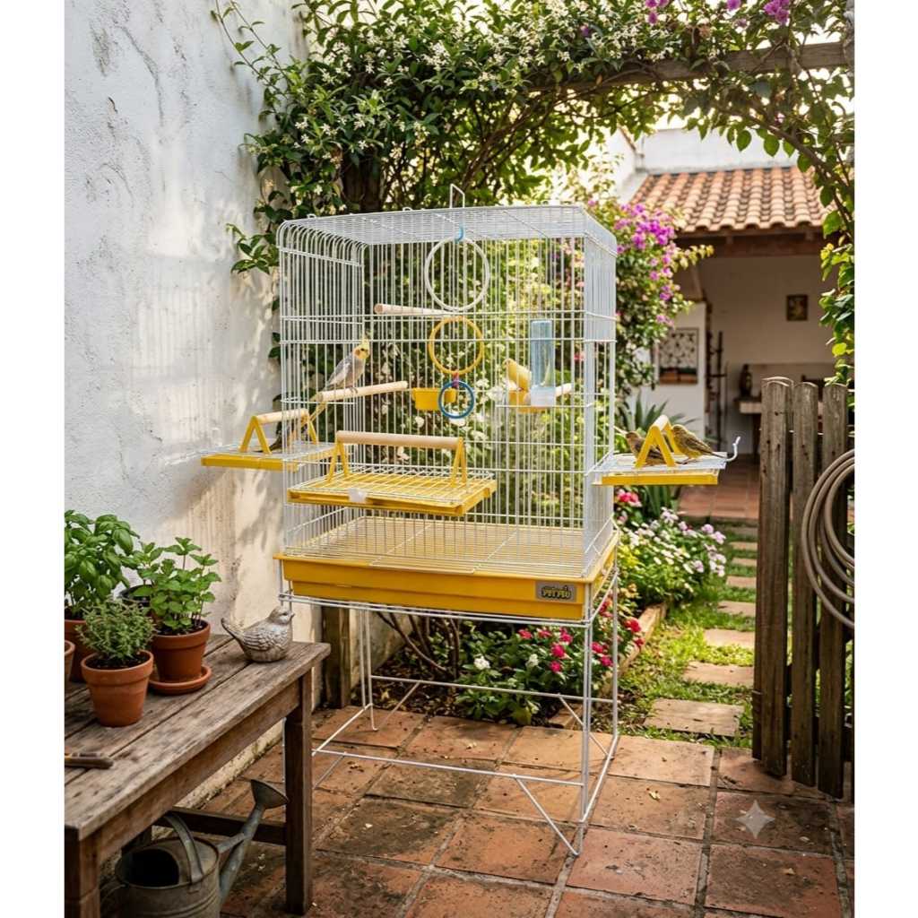 VIVEIRO GAIOLAS PARA PÁSSAROS GAIOLA CALOPSITA AVES TRIPLEX CONFORT JEL PLAST