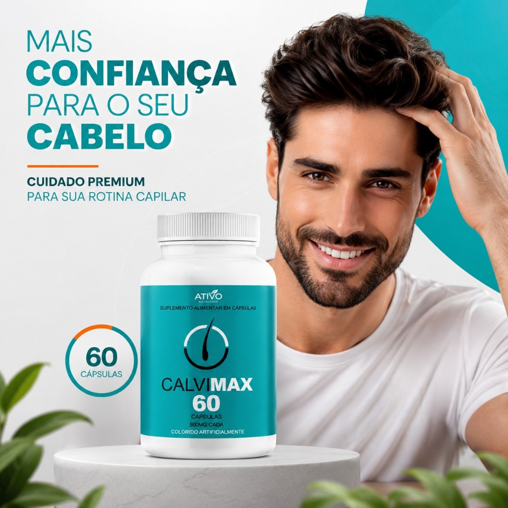 Calvimax | Ativo Nutrition - 500mg - 60 Cápsulas - Bem-Estar e Vitalidade