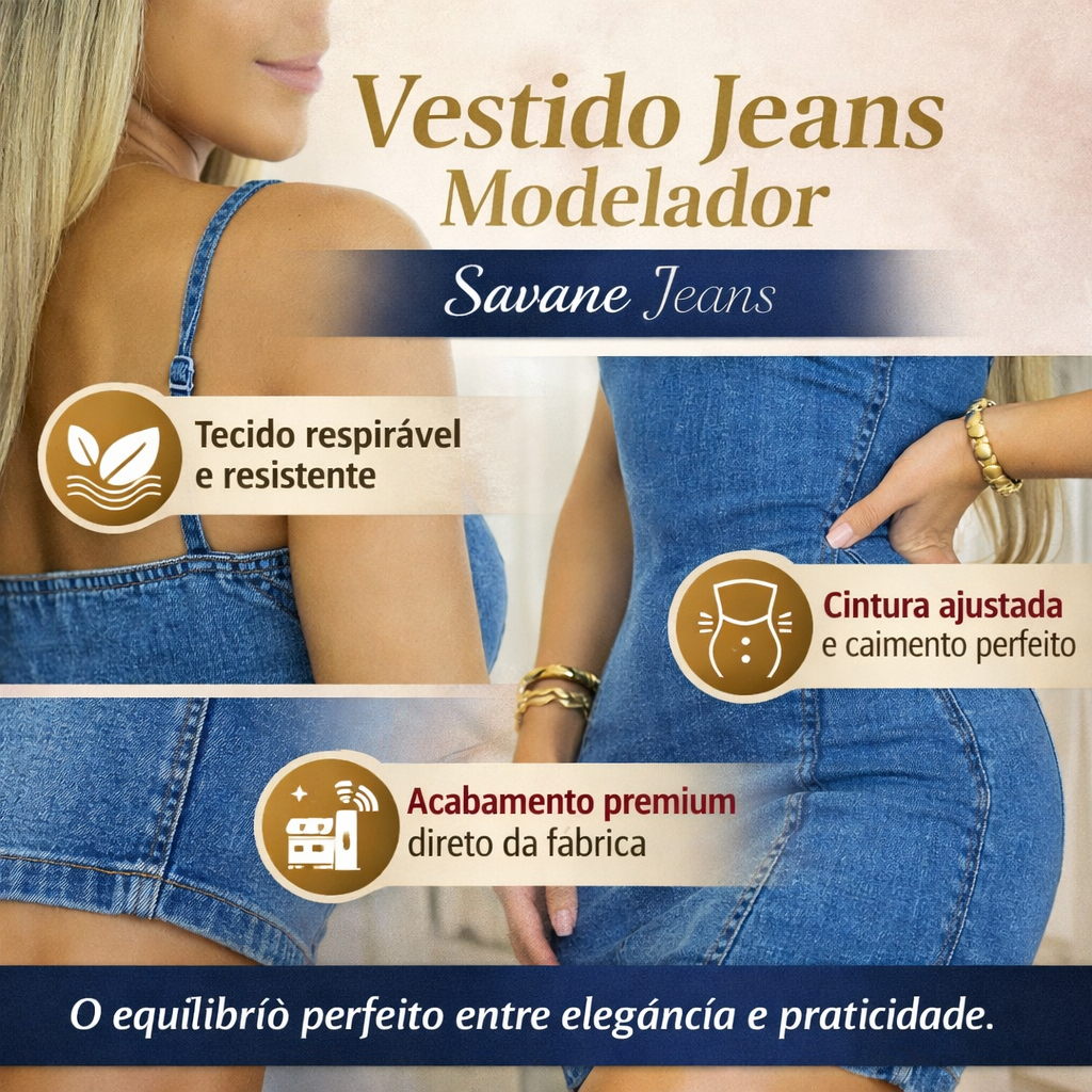 Vestido Jeans Feminino  Alça Fina Marmorizado, Savane Jeans