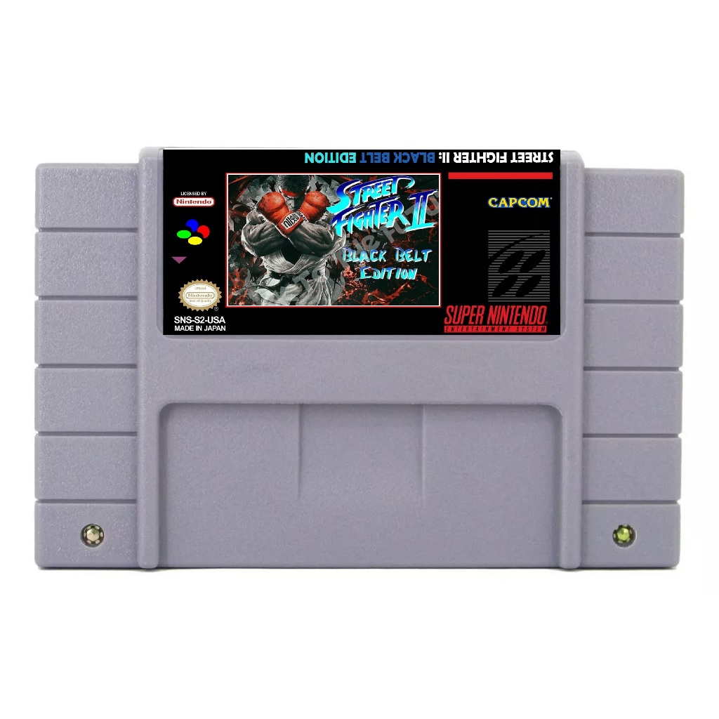 Street Fighter 2 Rodoviaria Black Belt Super Nintendo Snes
