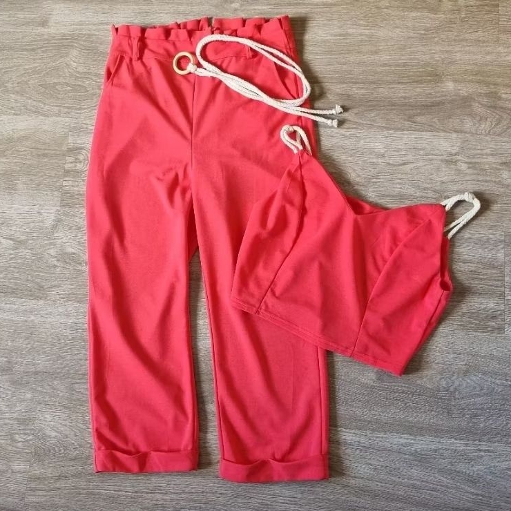 Desapego - Conjunto Coral usado 2x