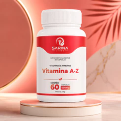 Vitamina A-Z Multivitamínico Polivitamínico 60 Cápsulas 500mg Suplemento Imunidade Energia Sarina Labs